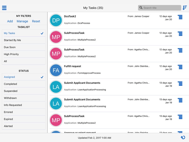 Oracle BPM Workspace