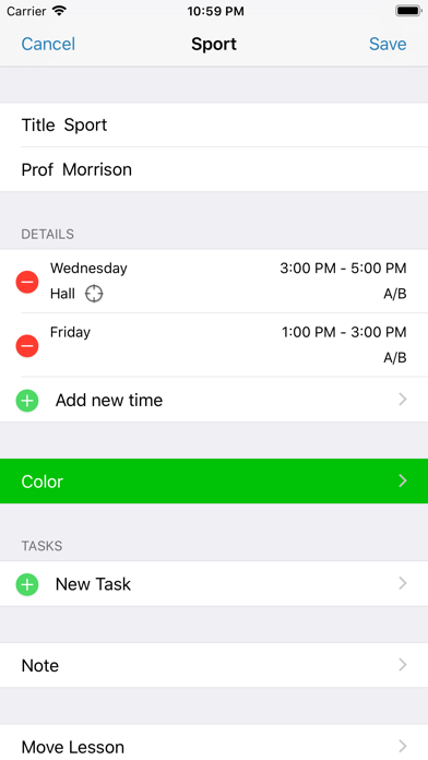 Screenshot #2 pour Timetable - Studies and Tasks