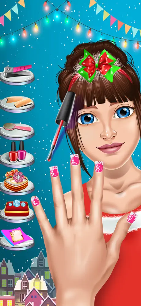 Christmas Hair Nail Salon Game