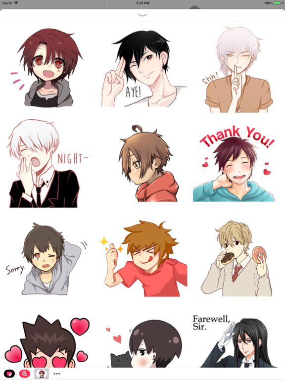 Screenshot #4 pour Anime Boys Stickers