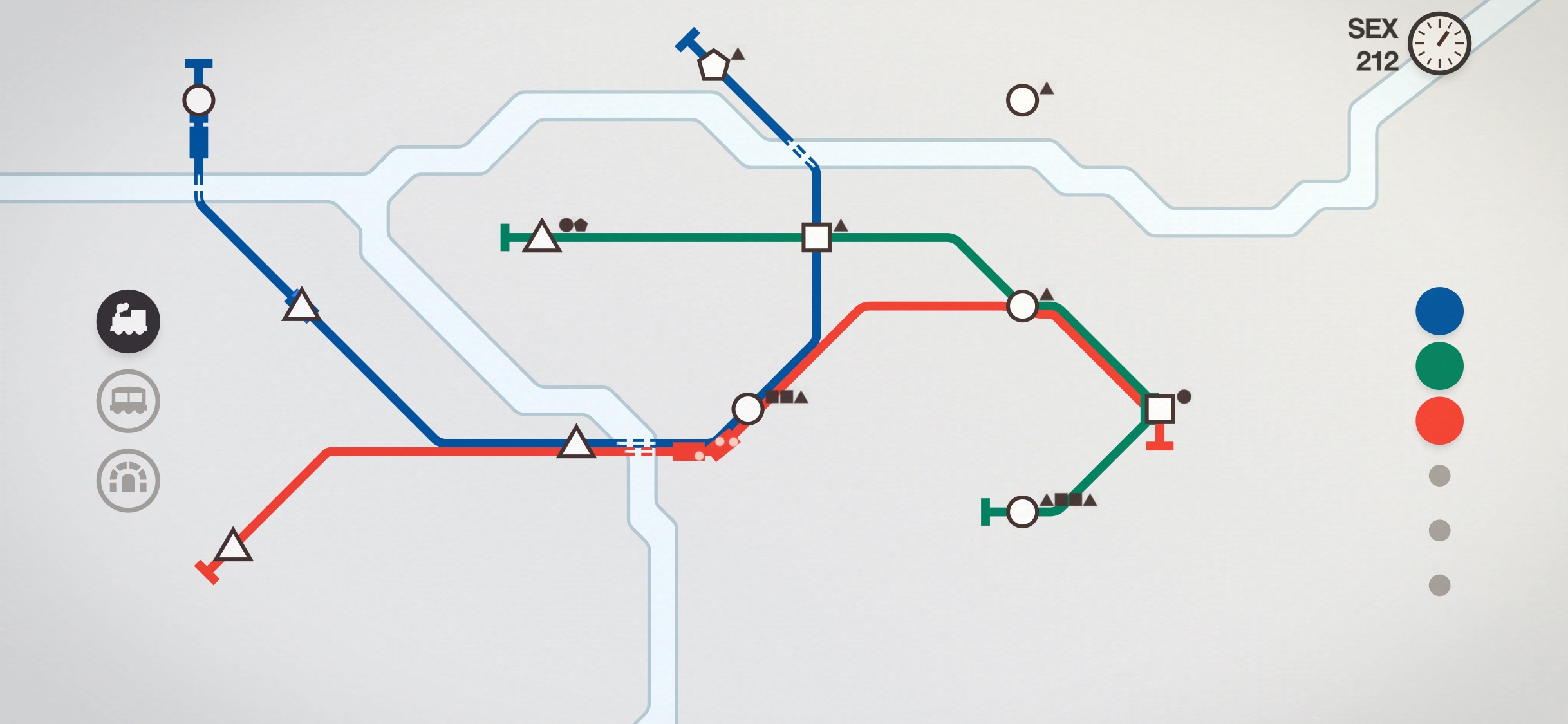 Screenshot do app Mini Metro