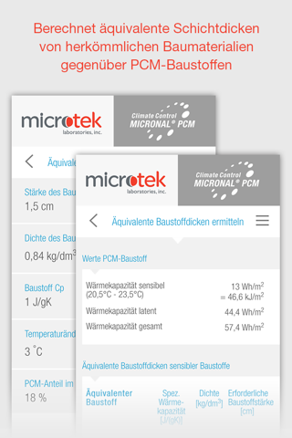 Micronal® PCM App screenshot 4