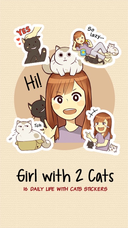Girl With 2 Cats