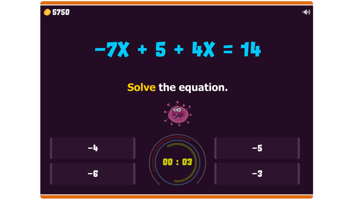 Solving Equations integers