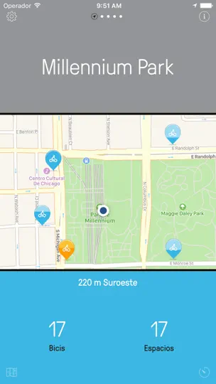 Captura de pantalla de Bicis Chicago — Un App De Divvy Bike De Un Click en iPhone 3