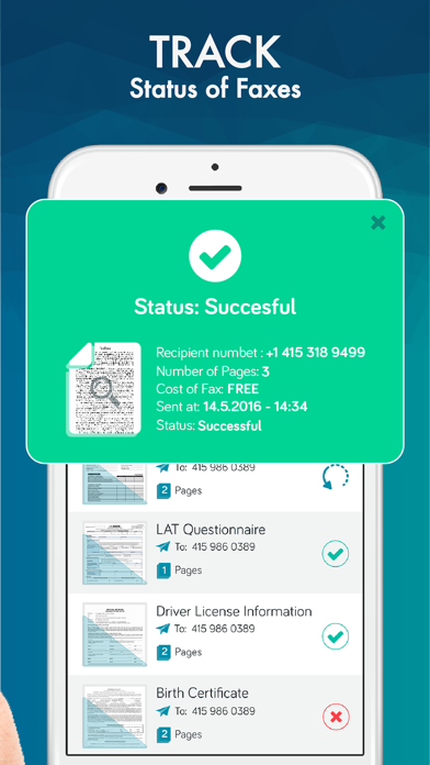 FAX from iPhone: Send Fax App. Screenshot