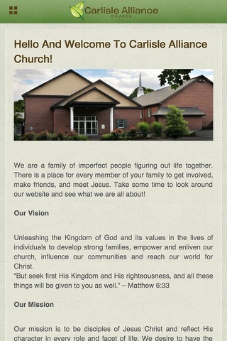 Carlisle Alliance Church screenshot 2