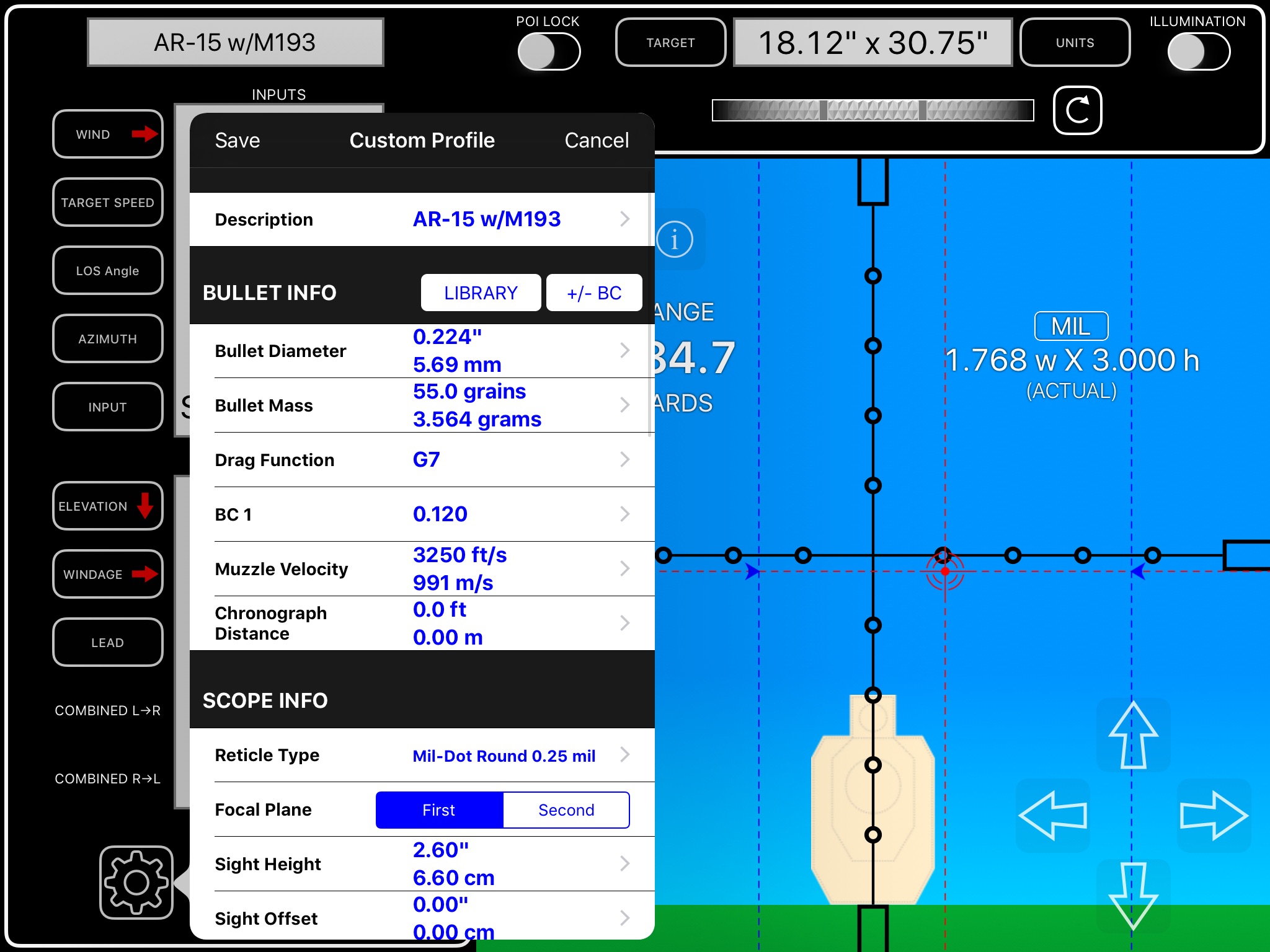 Mil-Dot Ballistics screenshot 4