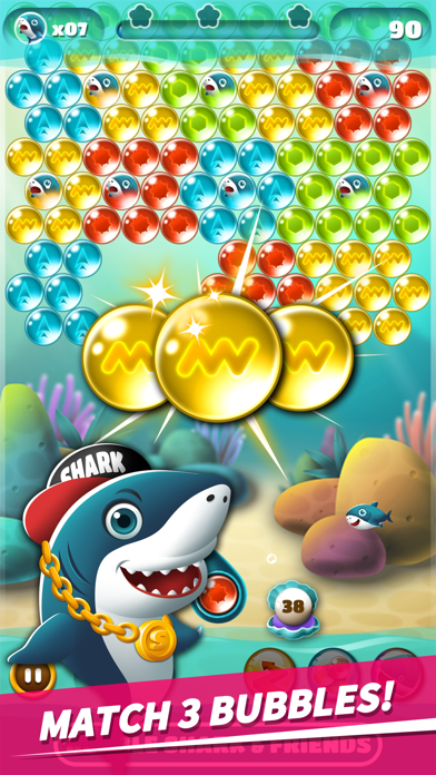 Screenshot #1 pour Bubble Shark & Friends