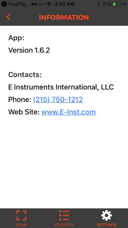E Instruments Analyzer App