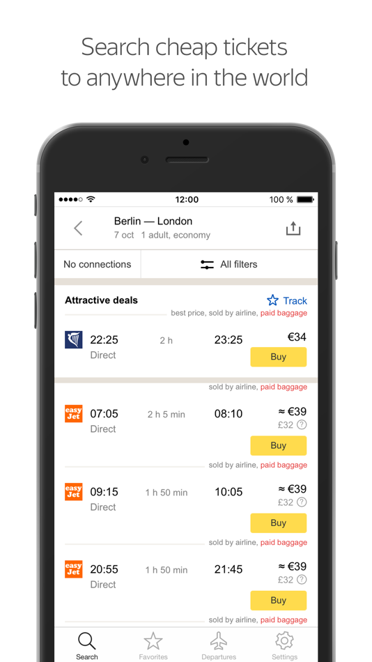 Yandex.Flights - cheap tickets - 1.4.5 - (iOS)