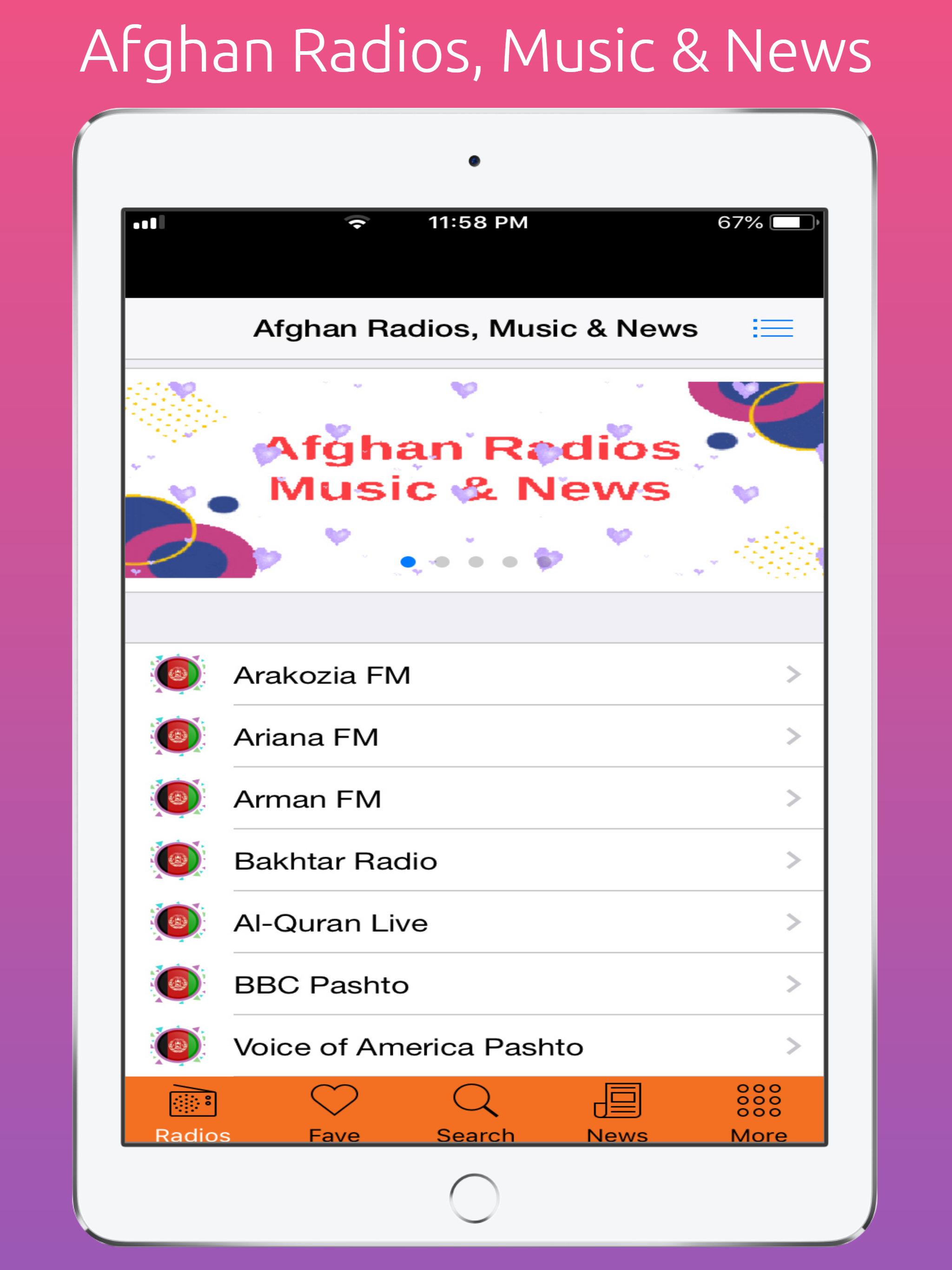 Afghani Radios, Music & News