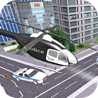 Police Helicop City Fly