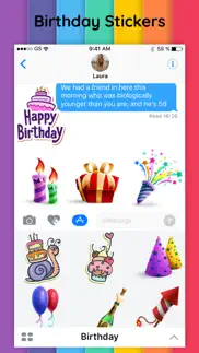 happy birthday stickers pack iphone screenshot 2