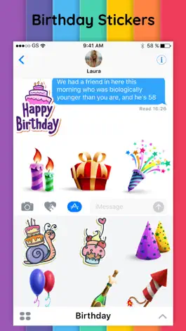 Game screenshot Happy Birthday Stickers Pack apk