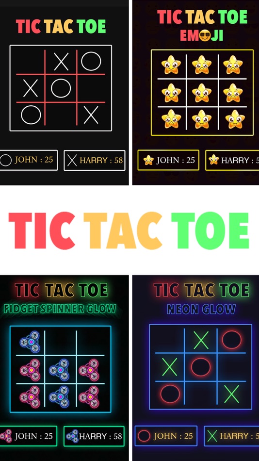 Tic Tac Toe : Neon Glow Themes - 1.0 - (iOS)