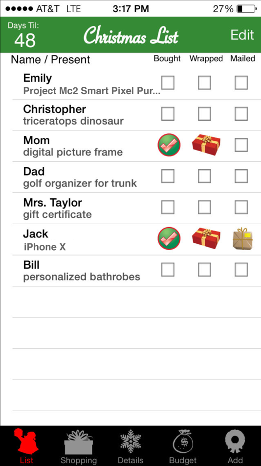 Christmas List - 1.5.2 - (iOS)