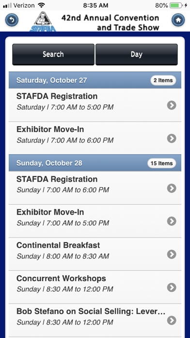 STAFDA Annual Convention screenshot 2