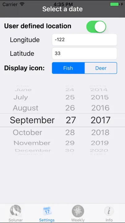 Solunar Table iPhone Ekran Görüntüsü 5