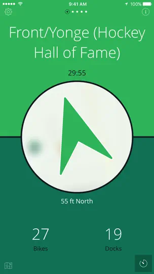Скриншот Toronto Bikes — A One-Tap Toronto Bike Share App на iPhone 5