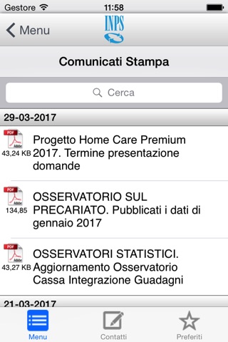 INPS Ufficio Stampa screenshot 2