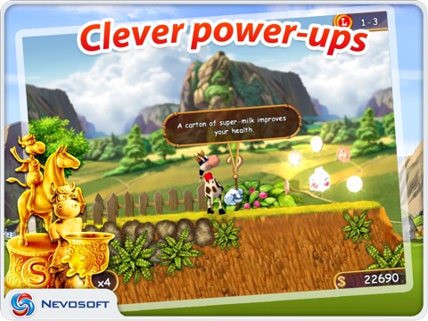 Supercow: funny farm arcade platformer HD screenshot 3