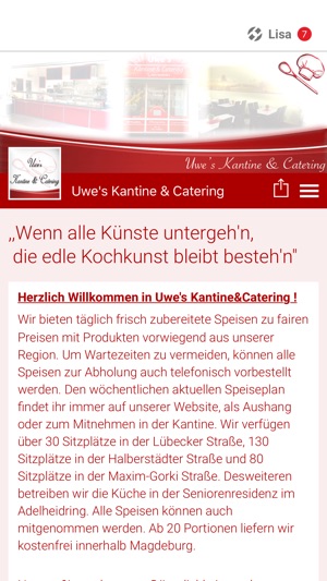 Uwe's Kantine & Catering(圖1)-速報App