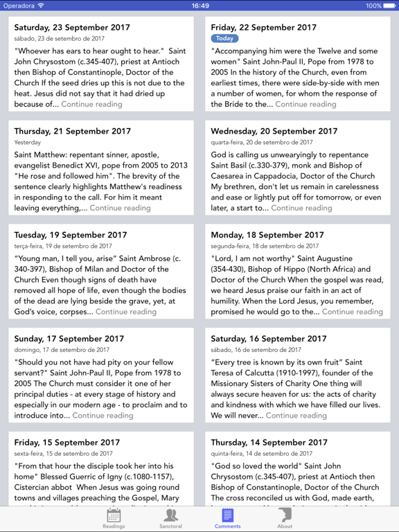 Daily Readings for Catholics iPad screenshot 4 - News app