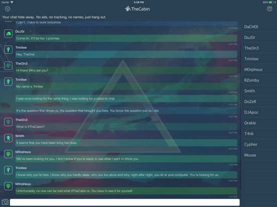 #TheCabin iPad screenshot 2 - Social Networking app