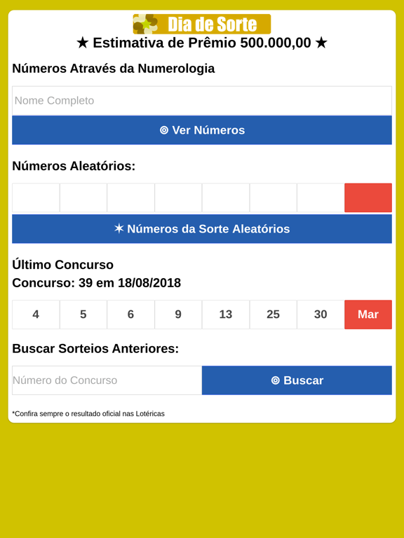 Screenshot #4 pour Dia de Sorte Loteria