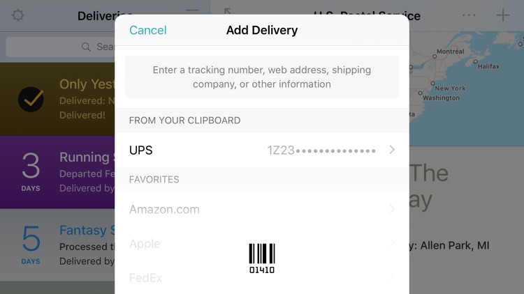 Deliveries: a package tracker