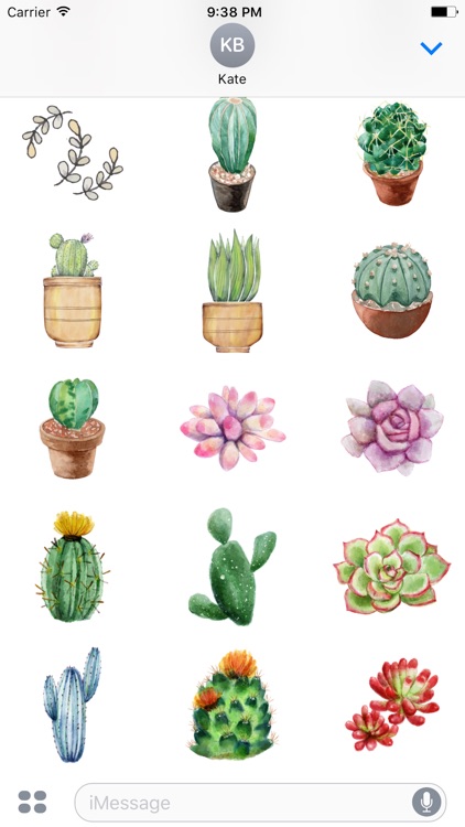 Watercolor Plants Stickers