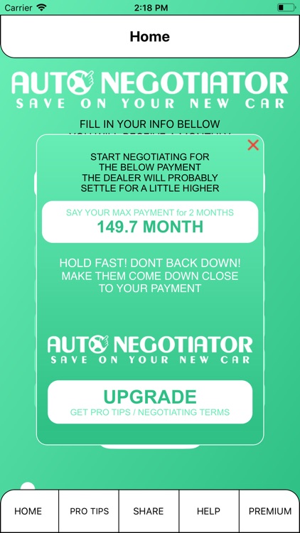 Auto Negotiator Calculator
