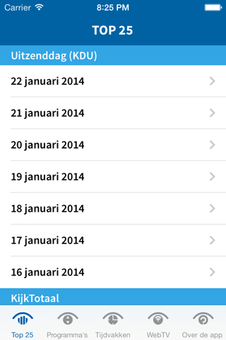 SKO Kijkcijfer-App - náhled