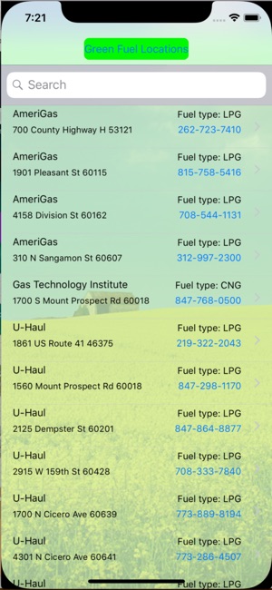 Chicago Green Fuel Finder