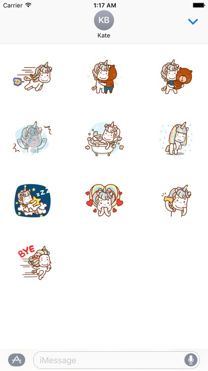 Small Rainbow Unicorn Sticker