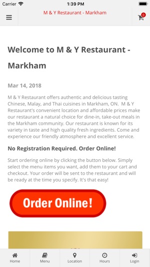M & Y Restaurant Markham(圖1)-速報App