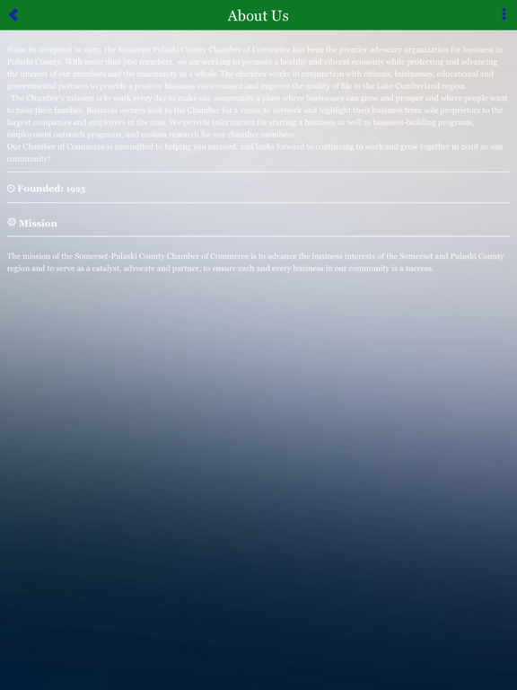 Somerset-Pulaski Co. Chamber iPad screenshot 2 - Business app