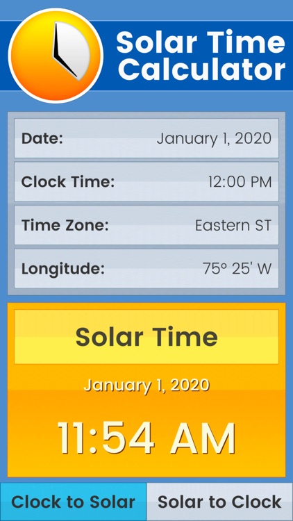 Solar Time Calculator
