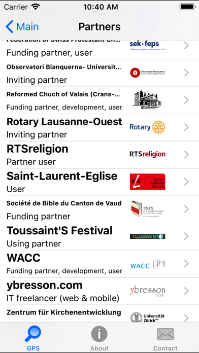 ContactGPS - worlds of speech Screenshot