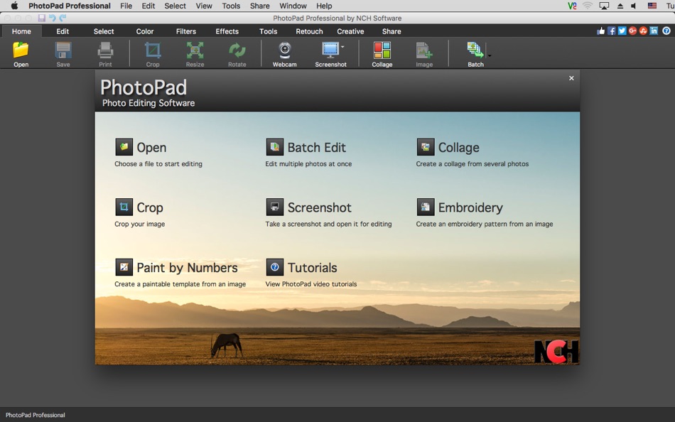 #1. PhotoPad Professional (macOS) 由: NCH Software
