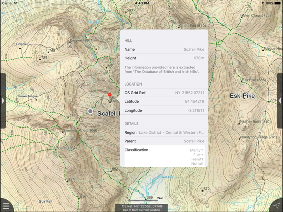 Lake District Maps Offline iPad app afbeelding 5