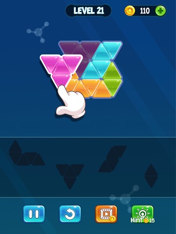 Hexa Block Tangram Puzzleのおすすめ画像2