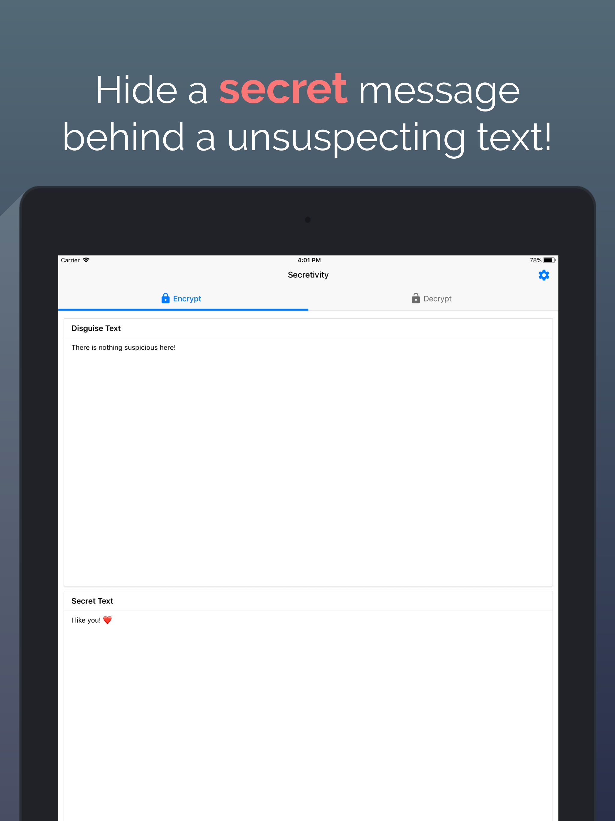 Secretivity – Lock & Hide Text