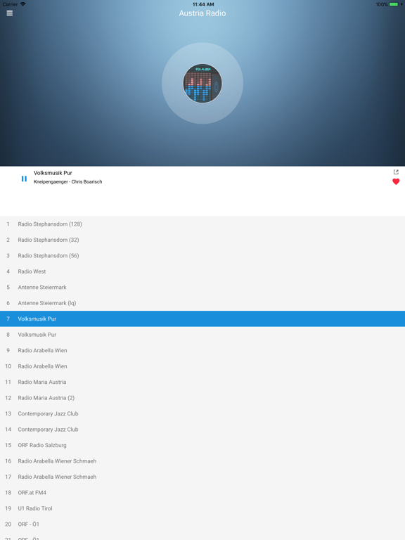 Austria Radio FM: Österreich iPad screenshot 5 - Music app