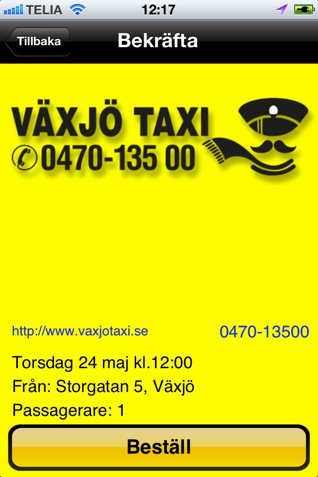 Växjö Taxi screenshot 3