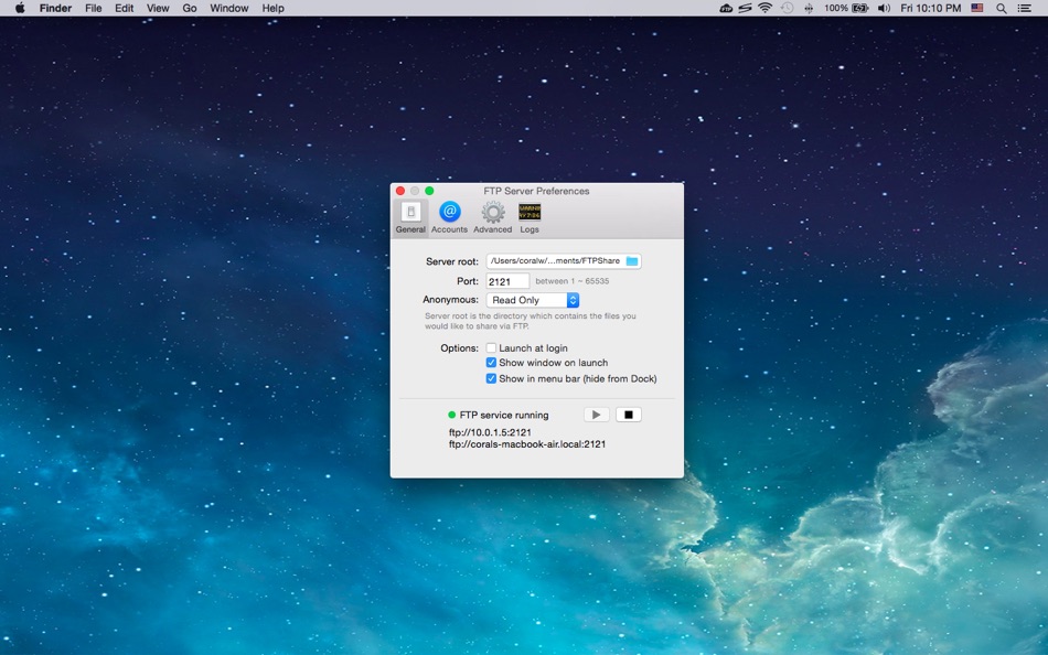FTP Server - 2.8.6 - (macOS)
