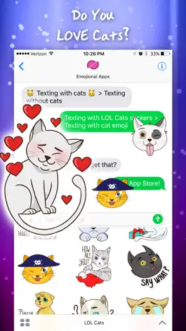 Game screenshot LOL Cats Emoji Stickers mod apk
