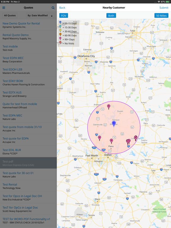 EQD CRM iPad screenshot 5 - Business app