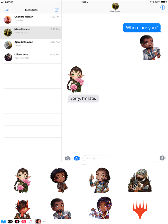 Planeswalker Stickers Pack iPad screenshot 6 - Stickers app
